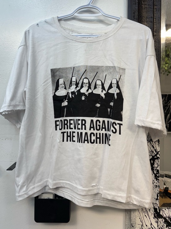Tops - Forever Against The Machine White Graphic Tee - Men